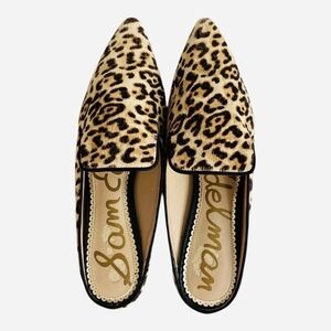 Sam Edelman Augustine Genuine Calf-Hair Mule Low Heel Slides Size 9 Very Good